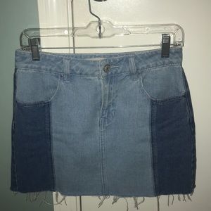 Pacsun two-toned denim skirt
